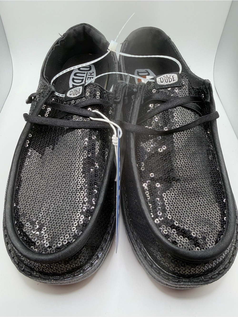 Hey Dude Women’s Sequin Slip-On Loafers - Black